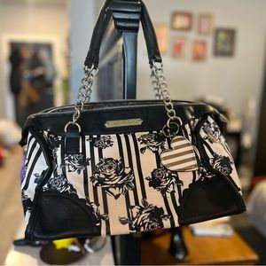 Betsey Johnson Floral Striped Bag
